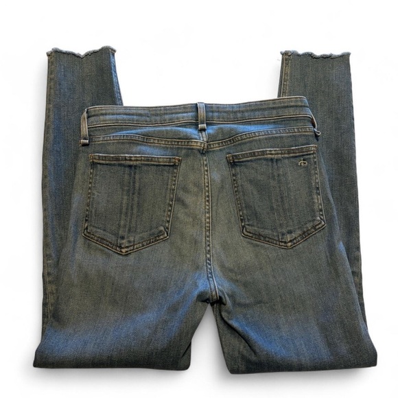rag & bone Denim - Rag & Bone Cate Mid Rise Ankle Skinny Jeans Sz 28 Distressed Raw Hem Stretch